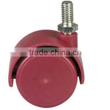 JSQ40 Red color plastic furniture wheel caster