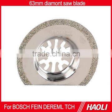 63mm(2-1/2') diamont segment oscillating muti tool saw blade for most brands of multi-tool, at good price