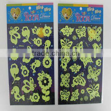 new products 2015 cartoon smell stickers glow in the dark stickers