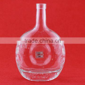 New design wine bottles 750ml glass bottle clear bottle factory