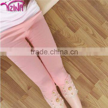 2015 Our Yizina Factory Plain Cotton Lace Leggings