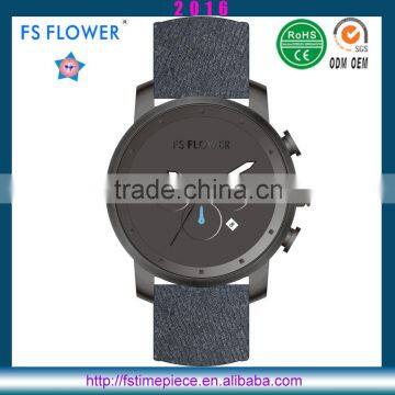 FS FLOWER - 2016 Fashion New Watch Style Chronograph Quartz Movement Cloth Band Watches