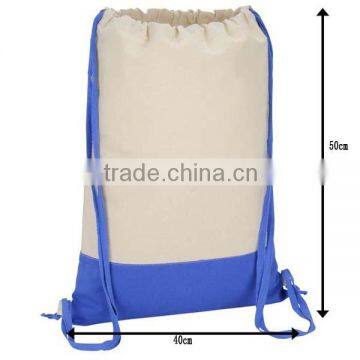 Top cotton sports drawstring bag /cotton drawstring backpack