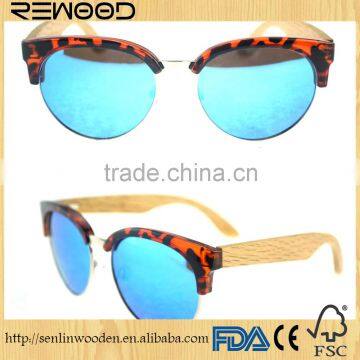 Fashion plastic frames handmade wooden bamboo sunglasses wholesale