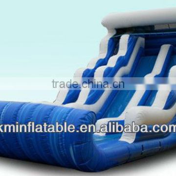 Double lane inflatable water slide