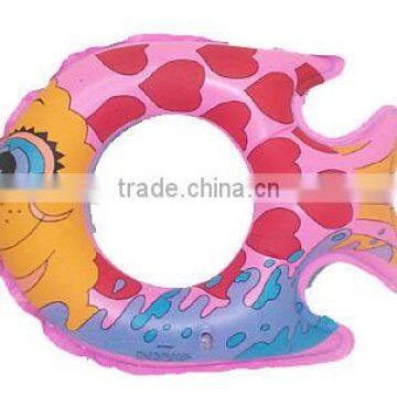 PVC children fish shaped swimming ring / beautiful fish swimming ring