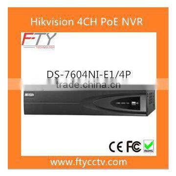 Hikvision 4CH PoE ONVIF DS-7604NI-E1/4P IP Camera NVR Kit Up to 6MP High Resolution For Security System