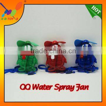 Mini Water Spray Fan with Powerful Safe Fan Blades,Portable Line QQ mist fan.Summer gift Water spray fan.