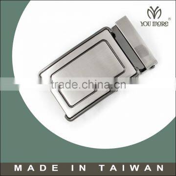 Made in Taiwan buckles 35mm alloy sliver interlocking buckle