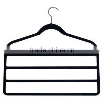 4-Bars Flocked Pants Hanger
