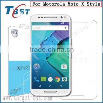9H lowest price explosion proof anti shock tempered glass screen protector for MOTO X Style XT1570