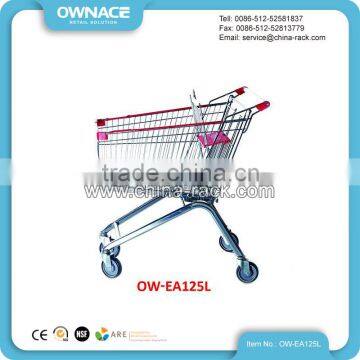 125L European Style Folding Shopping Cart Shopping Trolley