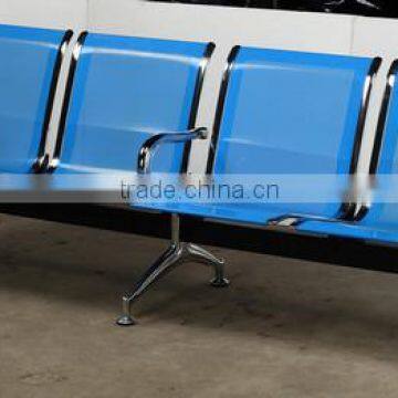 Two Seater Perforated Chromed Steel Waiting Room Chair photo-6