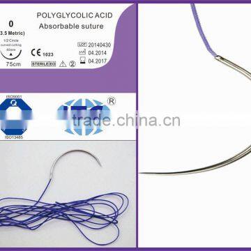 Polyglycolic acid suture-PGA suture -CE/ISO/TUV