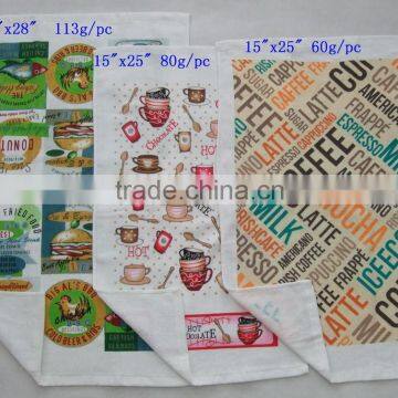 Silk Screen Printing Kitchen Terry Towel Cotton Velour Kitchen Towel photo-2