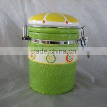 Orange Shaped Ceramic Jar