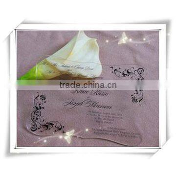 China Regional Feature clear acrylic wedding invitation card wholesale