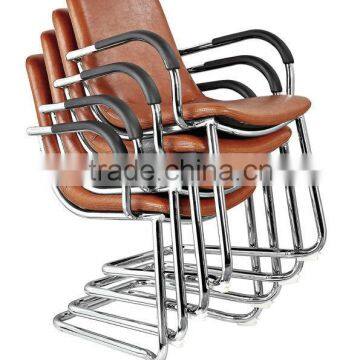 Styling leater visitor chair /stackable chair/reception chair /chromed chair /computer chair