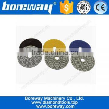 China manufacture supply For Stone 3 Inch Three Step Resin Diamond Polishing Pad