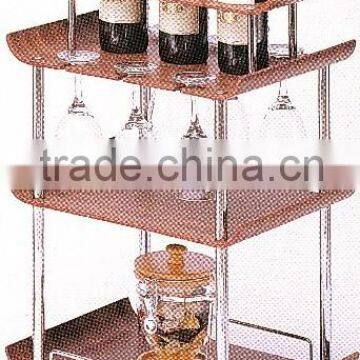 Wine rack, Wine Trolley, Convenience wine rack, mahogany trolley, Western style furniture