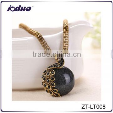 Fashion Peacock Design Gold Alloy Necklace