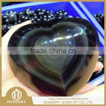 new fashion crystal rainbow obsidian heart sculpture for decoration or gift