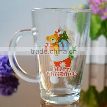 Warmness Christmas Printing Design Frosted Christmas Glass Mug Gift Set From Bengbu Cattelan Glassware Factory