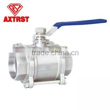 3pc stainless steel Superior quality floating thread ball valve