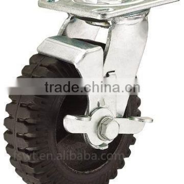 6 Inch Heavy Duty Black Rubber Industrial Caster And Wheel