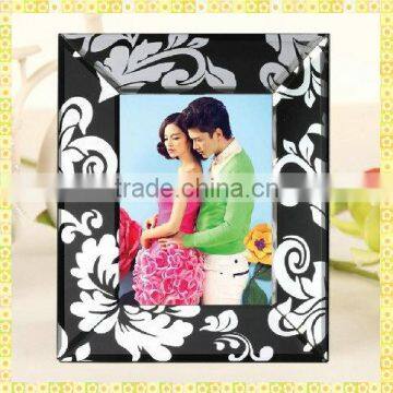 Square Butterfly Design Mirror Glass Photo Frame For Home Decoration