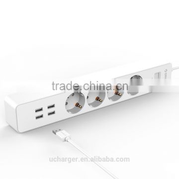 ORICO overload Over voltage Over current Short circuit protected 4 gang 4 USB extension socket usb eu with surge protector