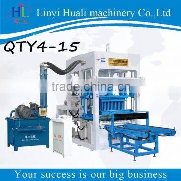 QT4-15B Medium Size Hydraulic Adobe Interlocking Block Making Machine With PLC Control Cabinet Ghana Price