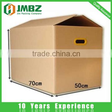 Customized Corrugated paper shipping box with plastic handle