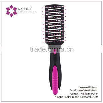 Raffini New PatternedWholesalePlastic with rubber coating finishVent hairbrush