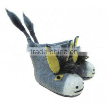 Handmade felt Darci Donkey children shoes