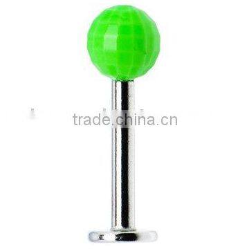 Neon color acrylic labret ring body piercing jewelry