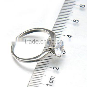 Classic Women Jewelry Silver Never Fade Diamond Stainless Steel Finger Ring photo-3