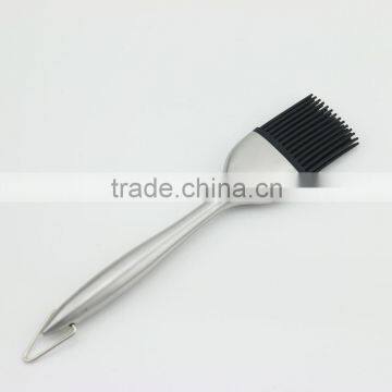 food safe stainless steel handle silicone basting brush