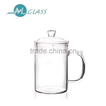 wholesale Patented Design 400ml glass cup high borosilicate glassware with honeycomb filter N6462