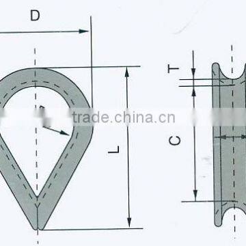 DIN6899 B Type Hot Dipped Galvanized Wire Rope Thimble Rigging photo-2