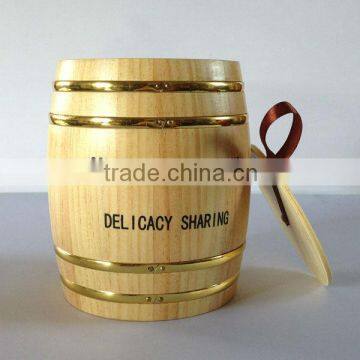 2014 Small wooden barrel with printing wholesale(ILF-132)