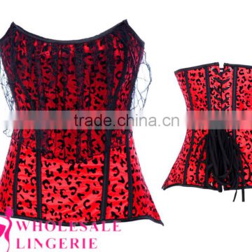 2015 wholesale sexy red mature corset lace waist training corset