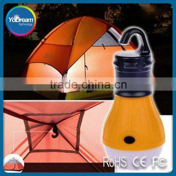 Portable Outdoor Camping Lamp Tent Light Torch Flashlight ABS Plastic 3LED Fishing Lantern Lamp With Hanging Hook photo-5