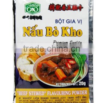 Vietnam Best-Selling "Beef Stewed" Flavouring Powder 20g FMCG products