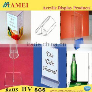 Customized a4 acrylic flip stand menu card holder