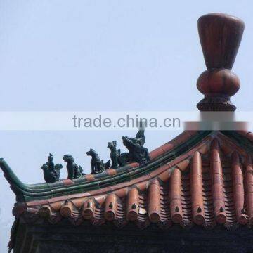 Good choice yellow color Chinese pavilion roof glazed tiles