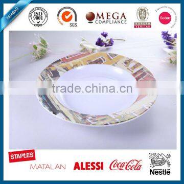 11 inch 100% melamine plate with custom decal,christmas melamine dish plate, custom print melamine plates