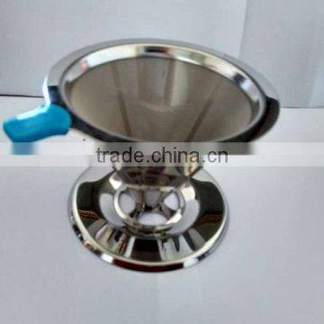 Stainless Steel Cone Coffee Filter Maker Dripper With Stand for 2-4 Cups photo-4
