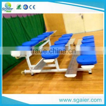 Indoor game blue plastic chairs for Mobile folded Bleacher grandstand