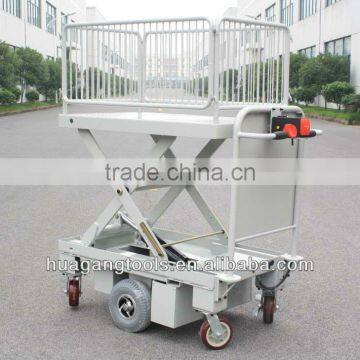 Electric Motorcycle Scissor Lift Table With One Cylinder & Wire Fence